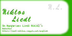 miklos liedl business card